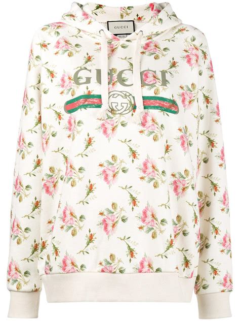 gucci hoodie rose print|farfetch Gucci sweatshirt.